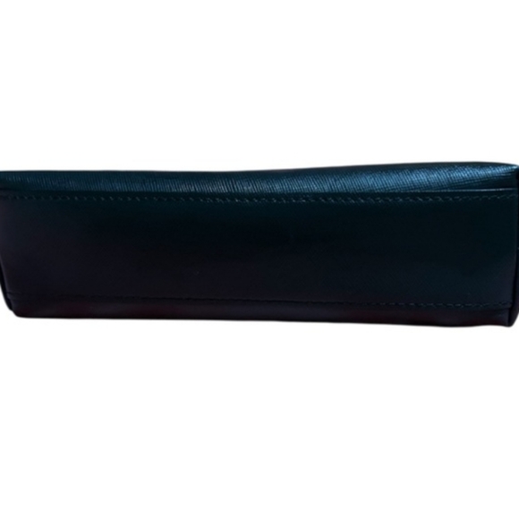 Coach Black Saffiano Leather And Silver Cosmetic /Toiletry Bag Unisex - Picture 3 of 4